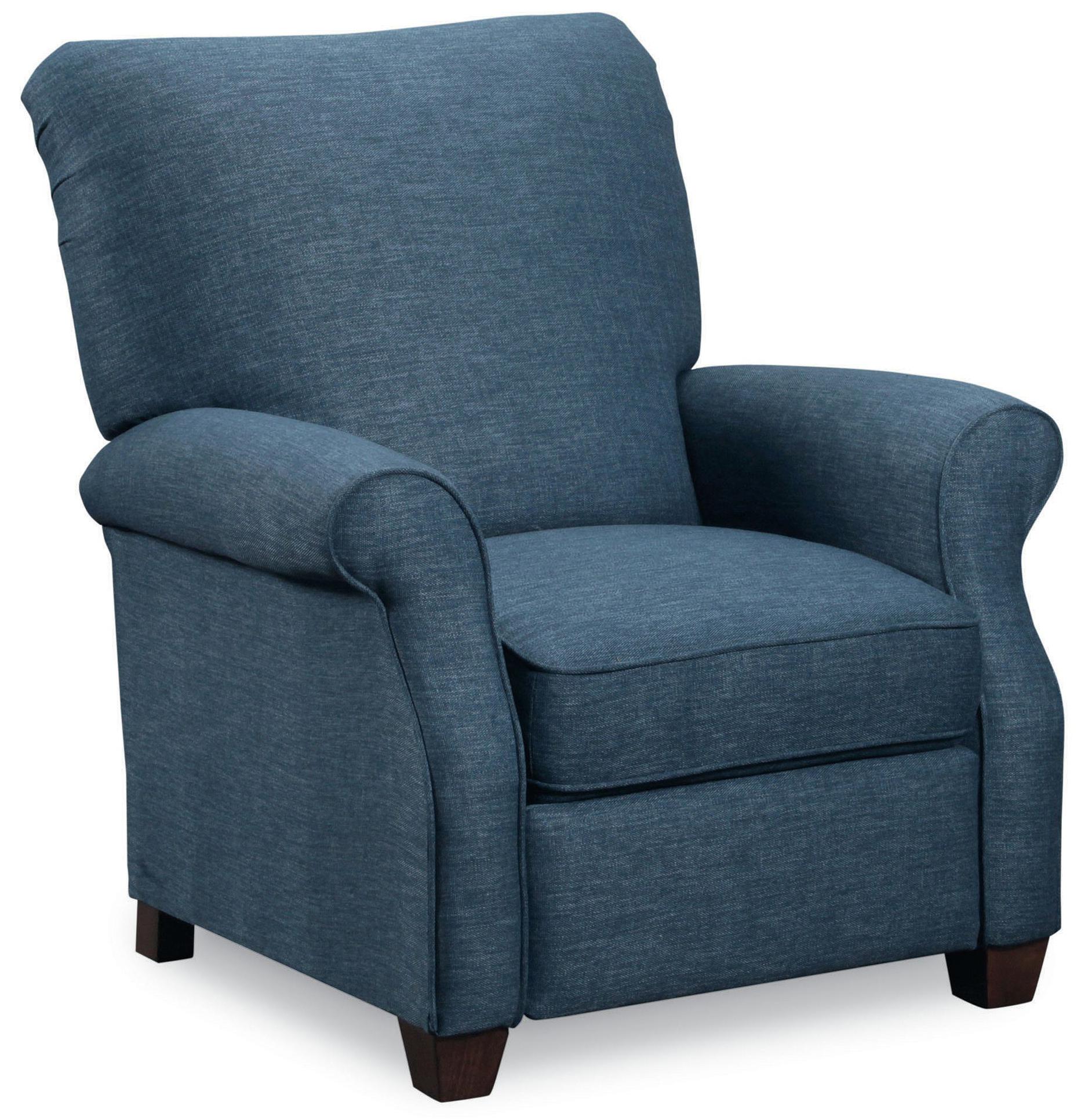 Lane Low Leg Recliners Casual Jill Loleg Recliner with Rolled Arms and Exposed Wood Feet AHFA